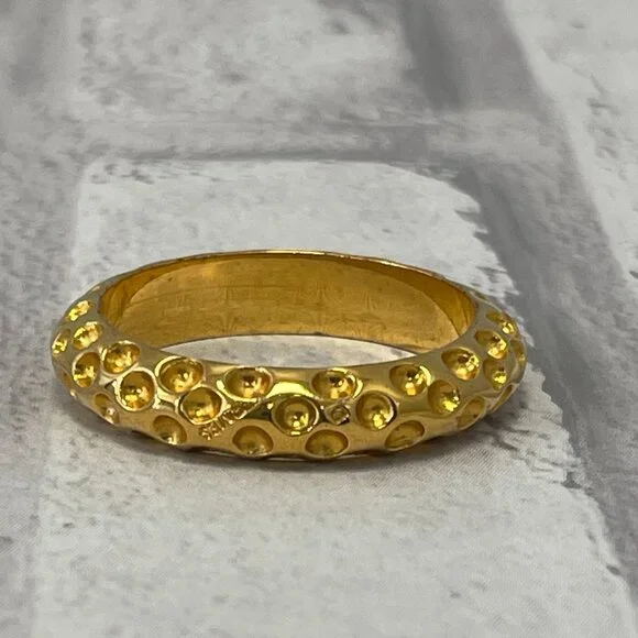 Gold Hermès Dots Scarf Ring Golden - Preowned - Picture 2 of 5